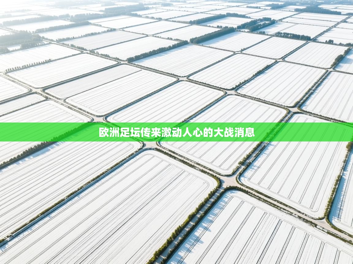 欧洲足坛传来激动人心的大战消息  第2张